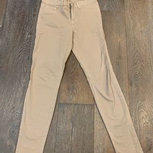 Khaki skinny leg jeans